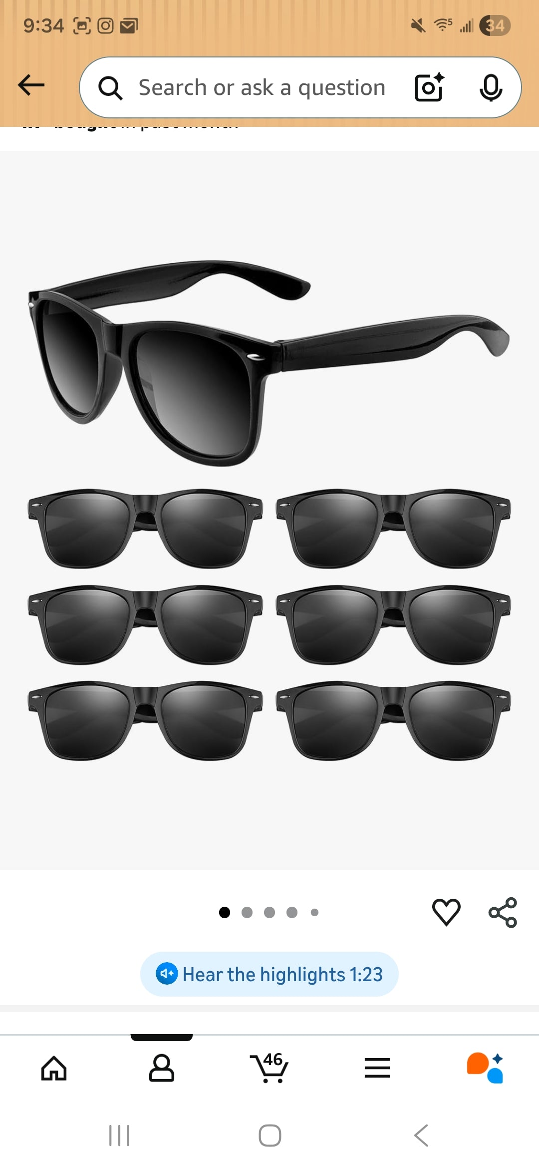 Set de 12 gafas