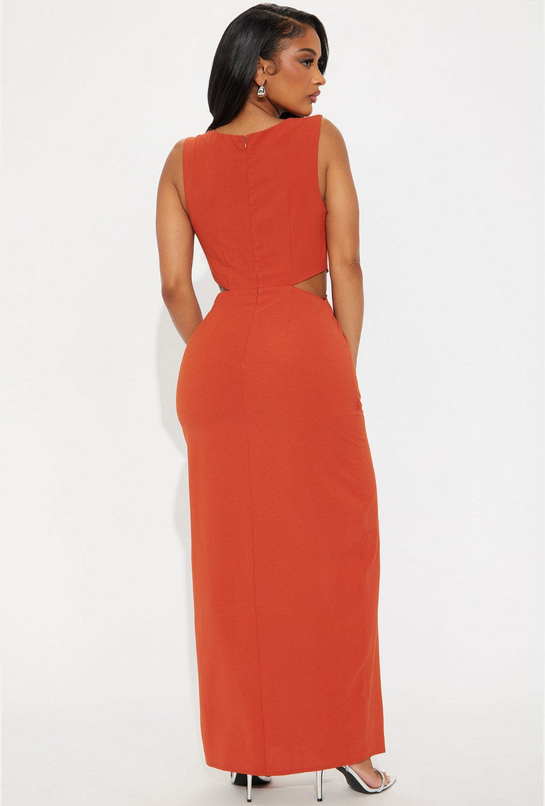 Vestido Largo Con Detalle Dorado FND0003