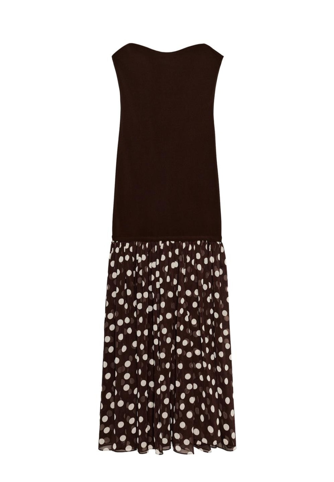 Vestido ZARA cafe de puntitos