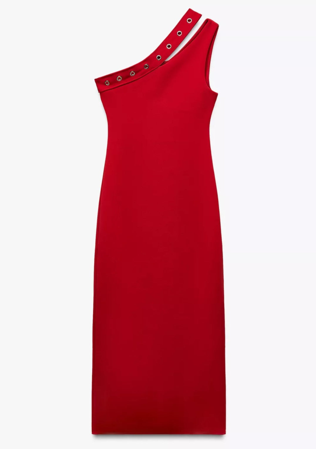 Vestido Rojo Midi ZARAD0013