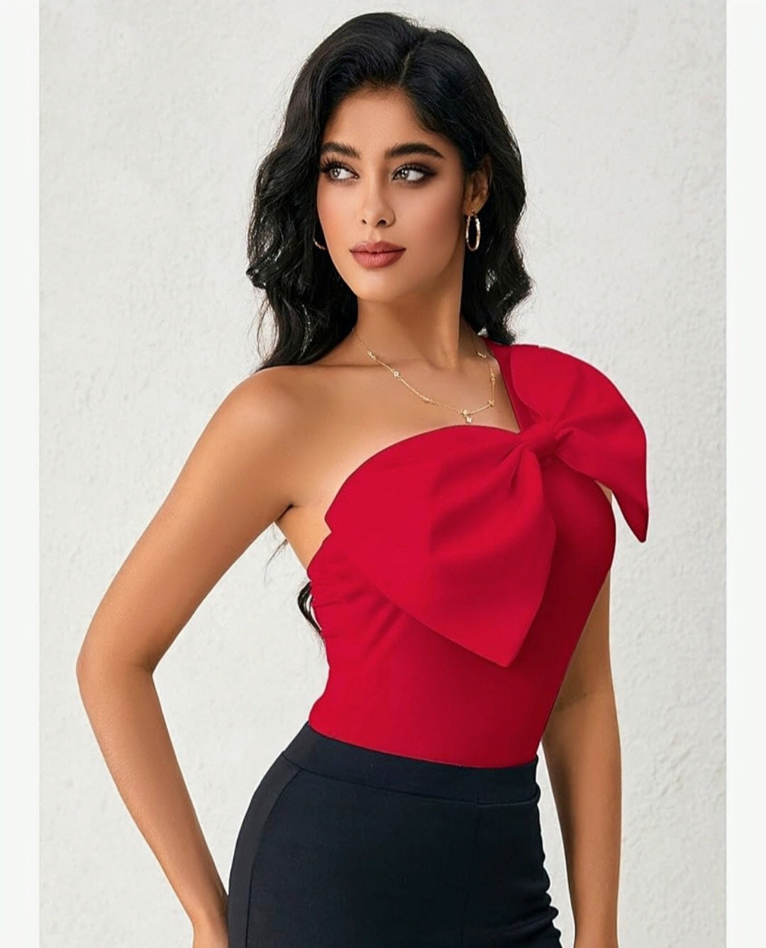 Body Roja con Detalle de Lazo ST0003