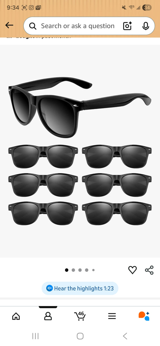 Set de 12 gafas