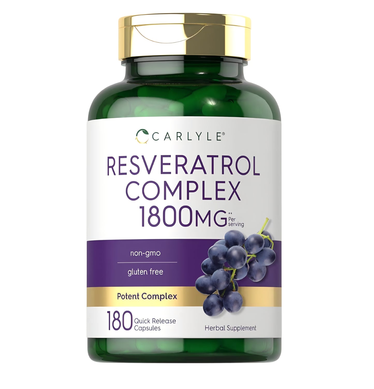Resveratrol Supplement 1800mg | 180 Capsules | Non-GMO & Gluten Free VIT0003