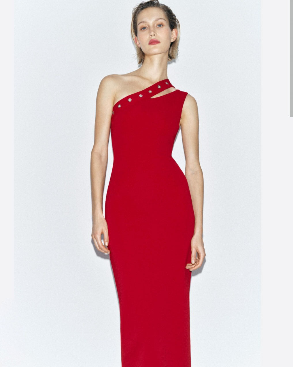 Vestido Rojo Midi ZARAD0013