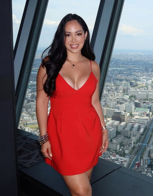 Vestido Rojo de Tiras ZARAD0011