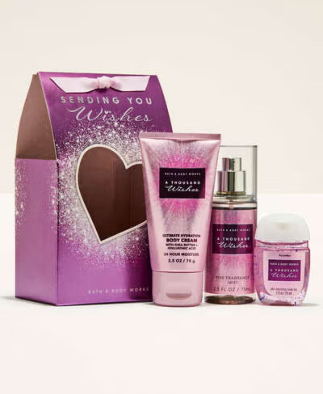 Mini set bath&body works a thousand wishes