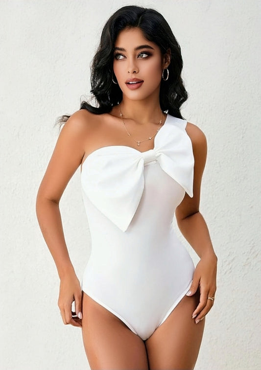 Body Blanca con Detalle de Lazo ST0002