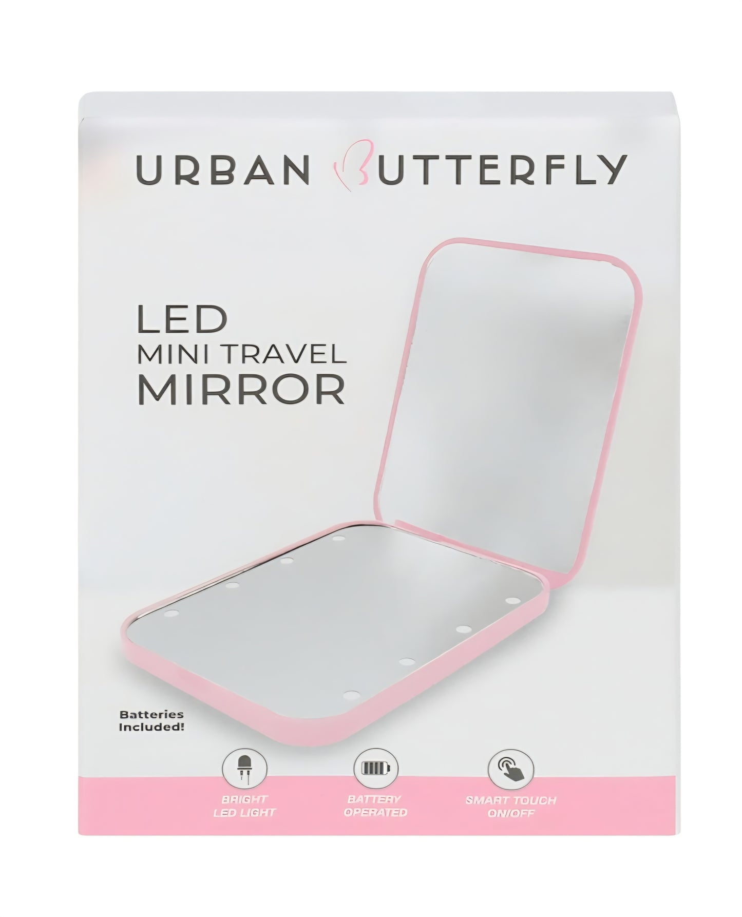 Espejo de cartera LED pink