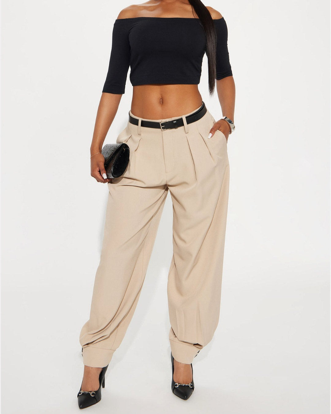 Pantalon Con Detalle en el Tobillo FNP0001