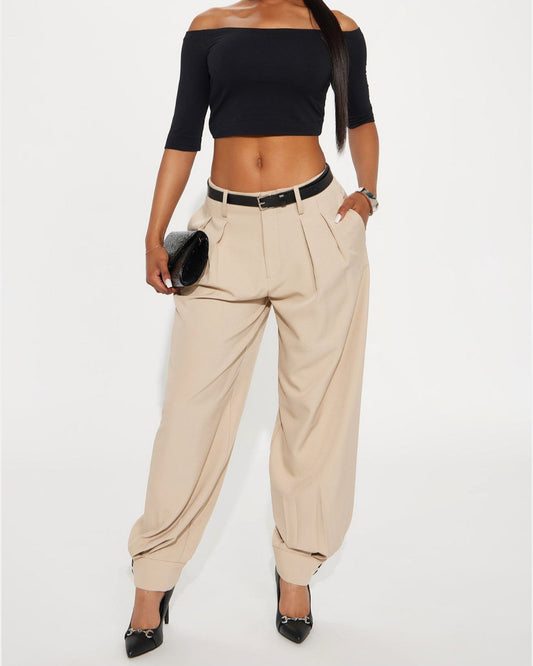 Pantalon Con Detalle en el Tobillo FNP0001