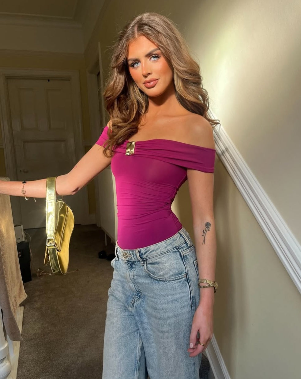 Body con Detalle Dorado ZARAB0017